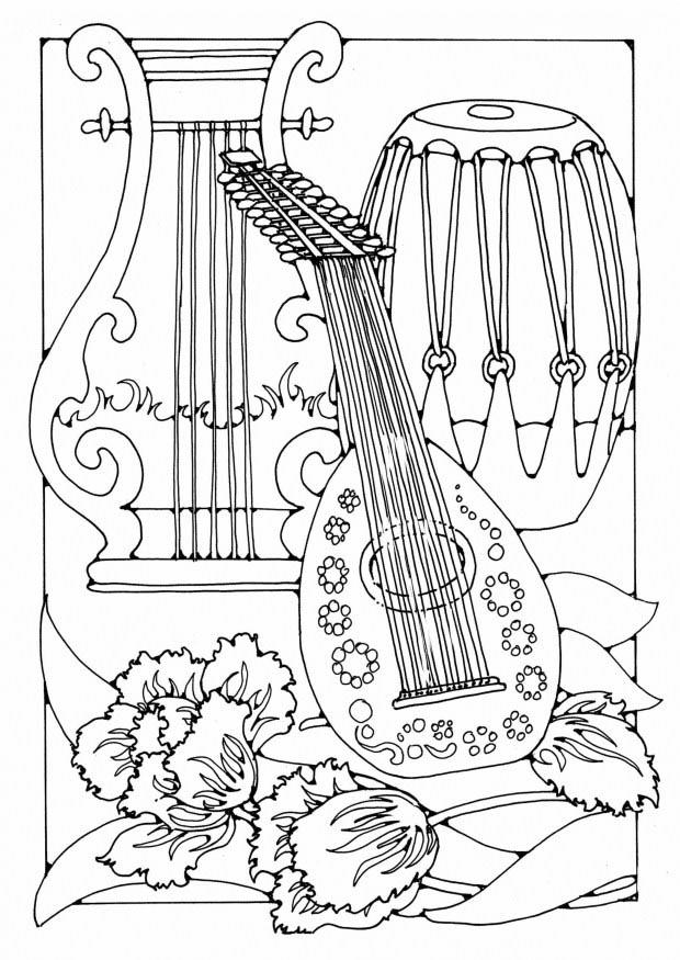 Coloriage instrument de musique