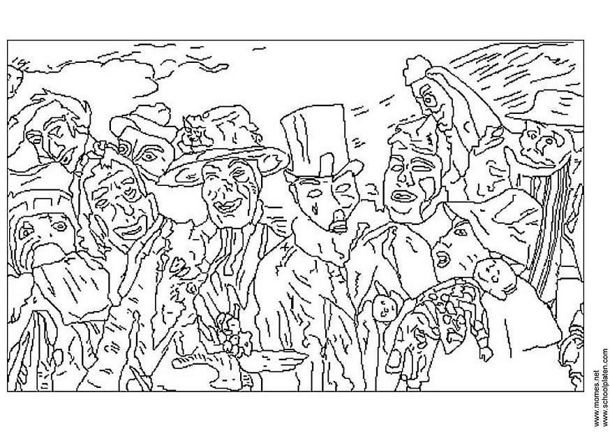 Coloriage james ensor