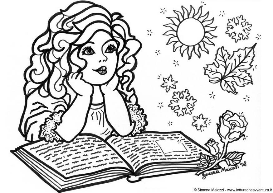 Coloriage jeune fille