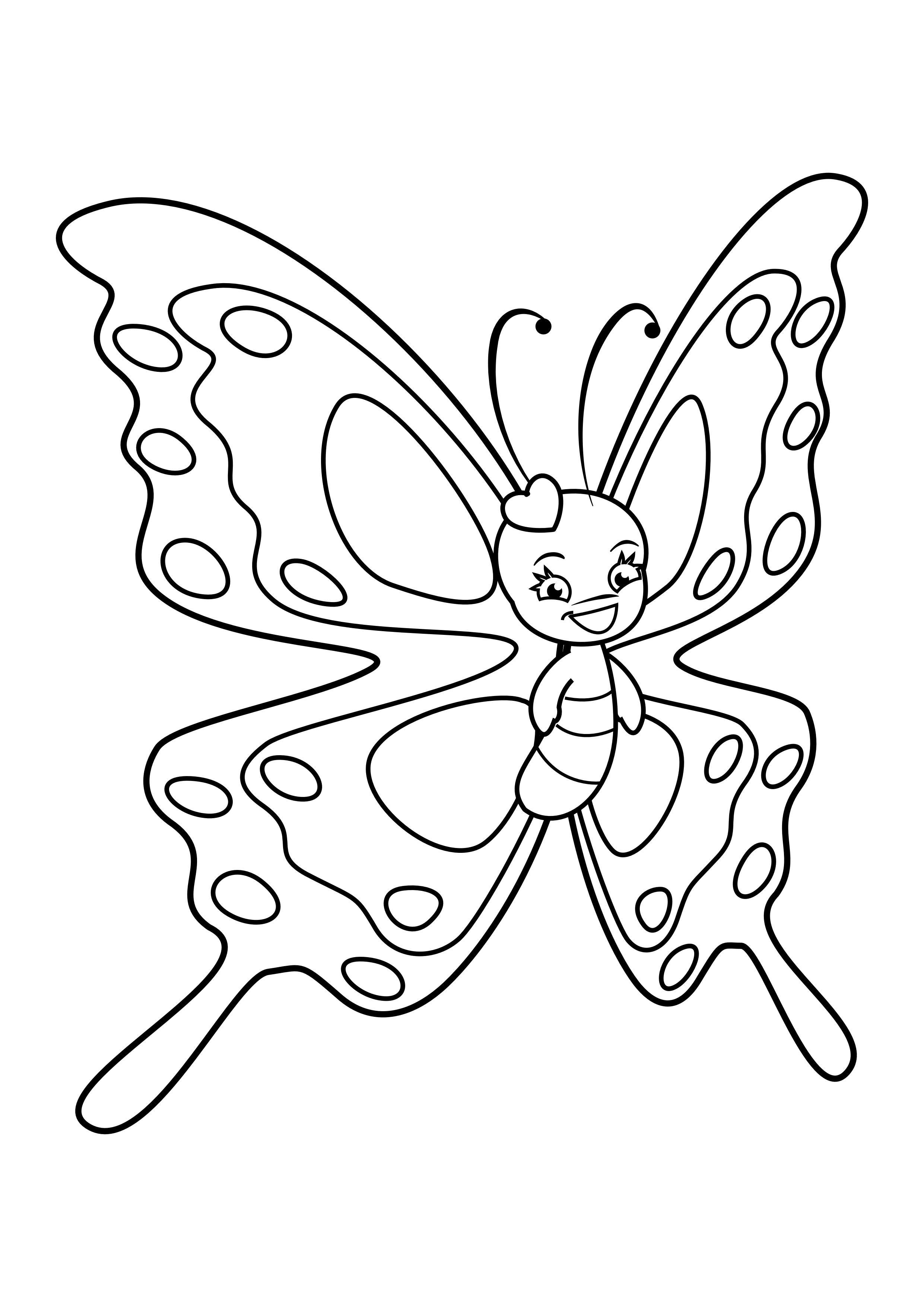 Coloriage joli papillon