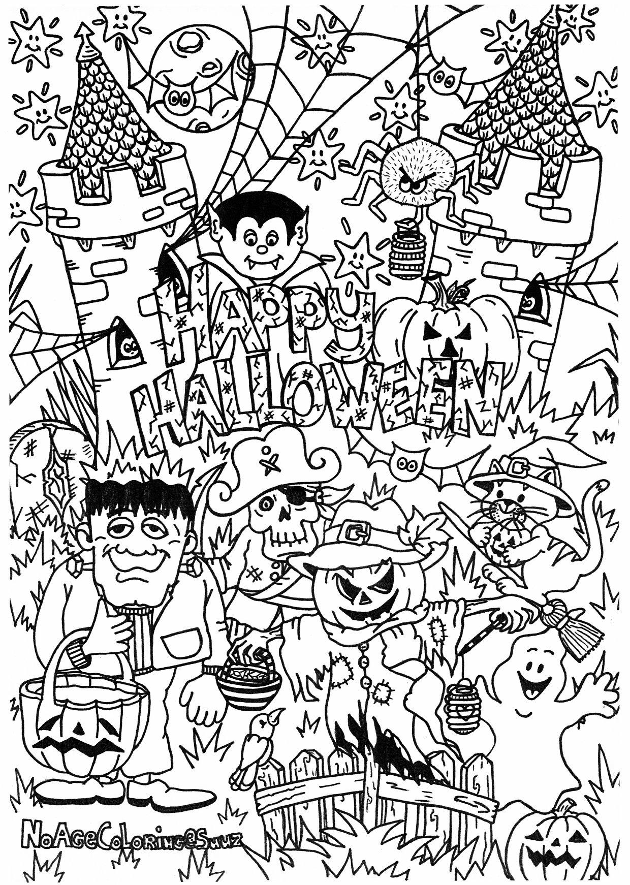 Coloriage joyeux halloween