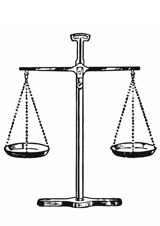 Coloriage juge - balance de la justice