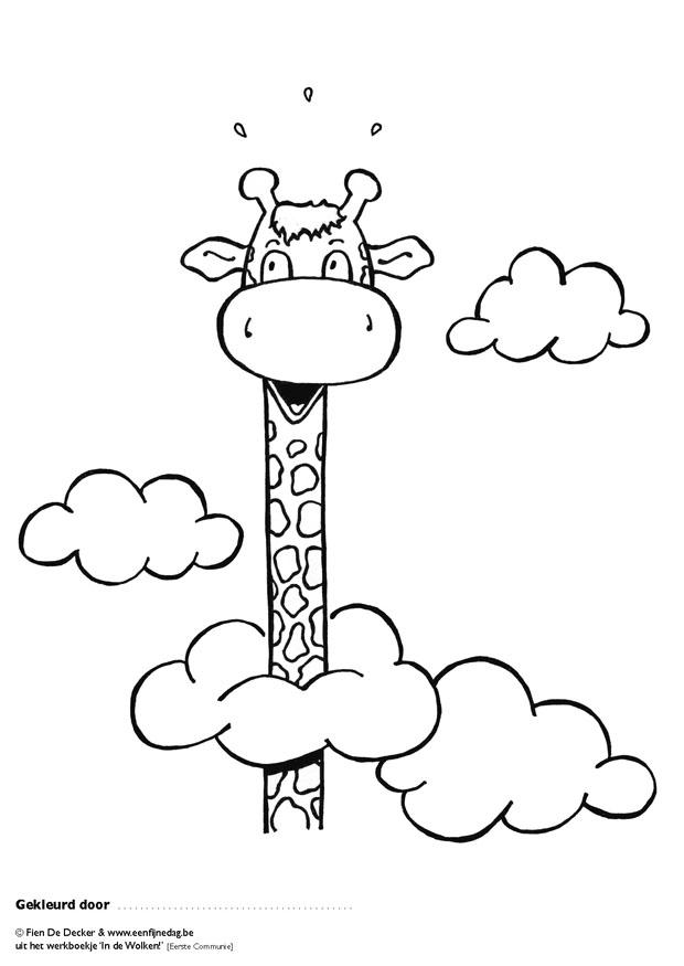 Coloriage jules dans les nuages