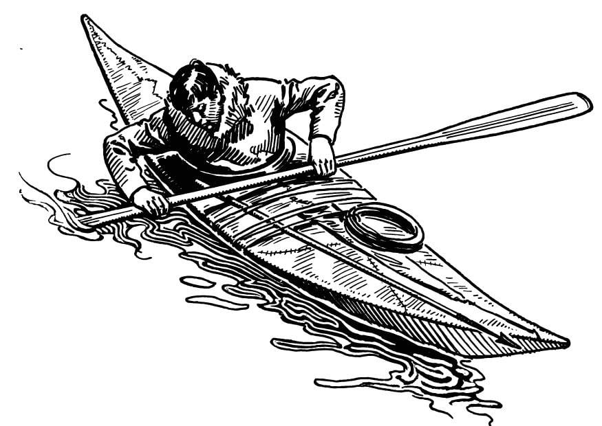 Coloriage kayak