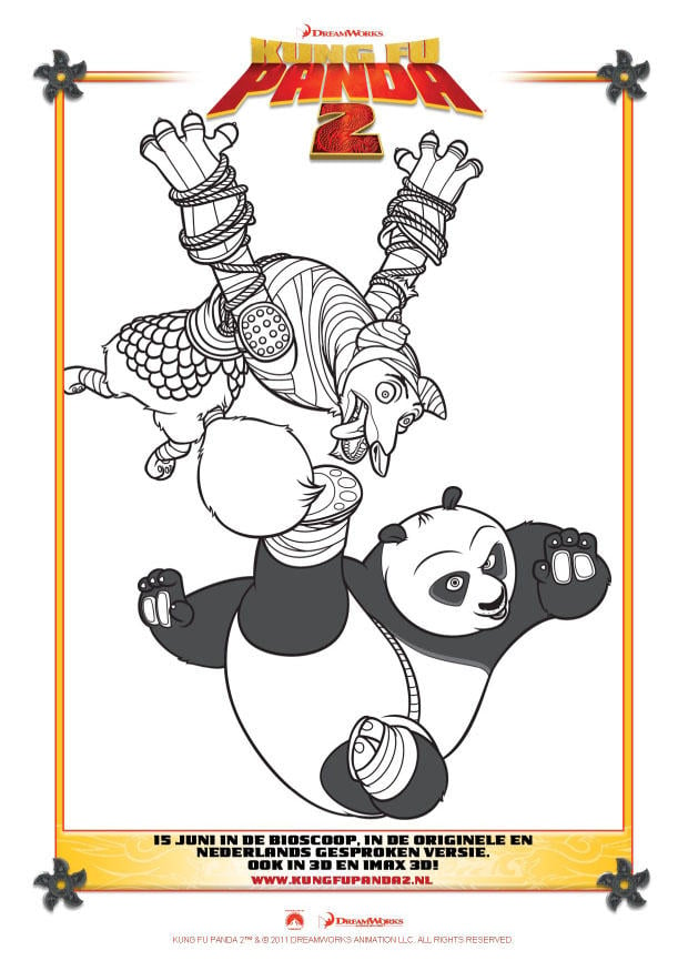 Coloriage kung fu panda 2