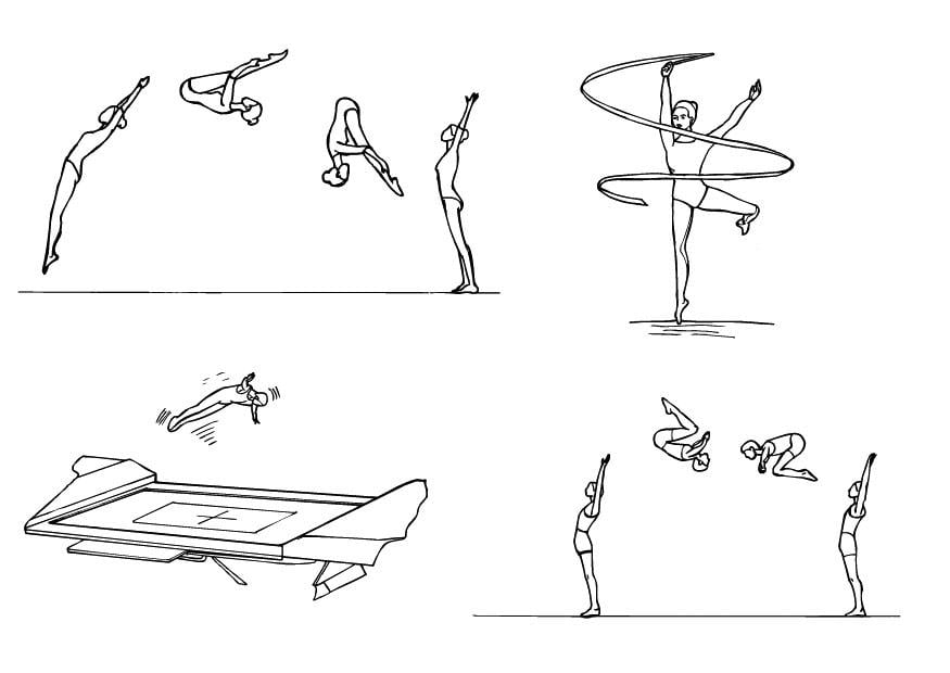 Coloriage la gymnastique