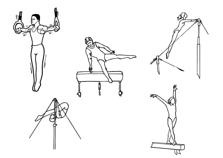 Coloriage la gymnastique