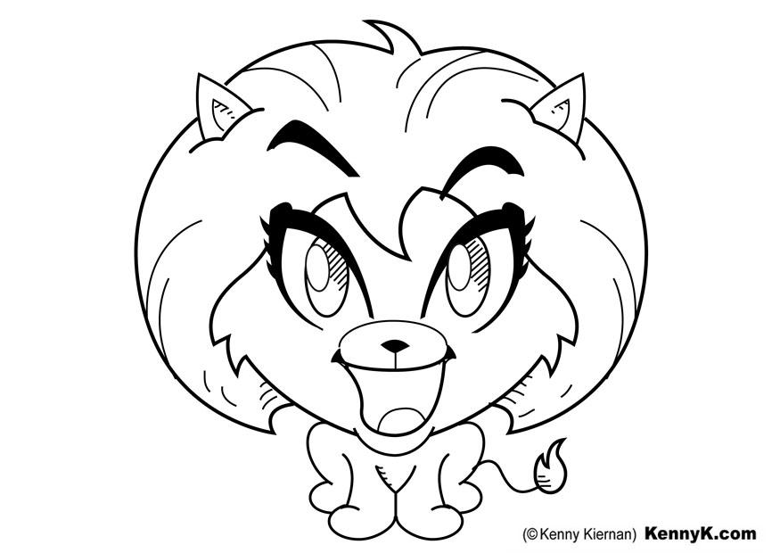 Coloriage lionne