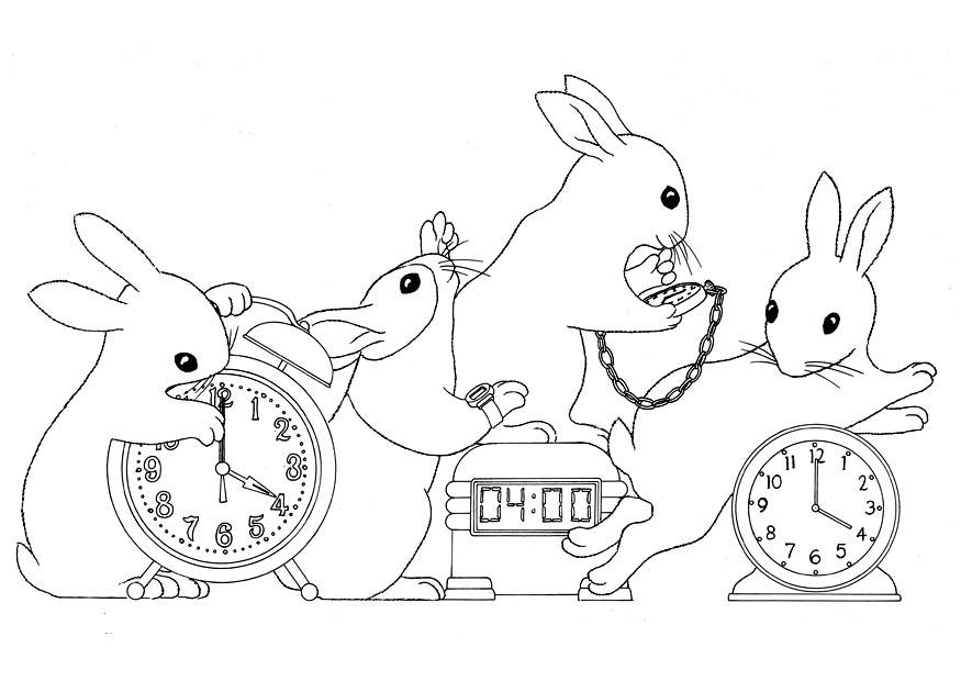 Coloriage lire lhorloge