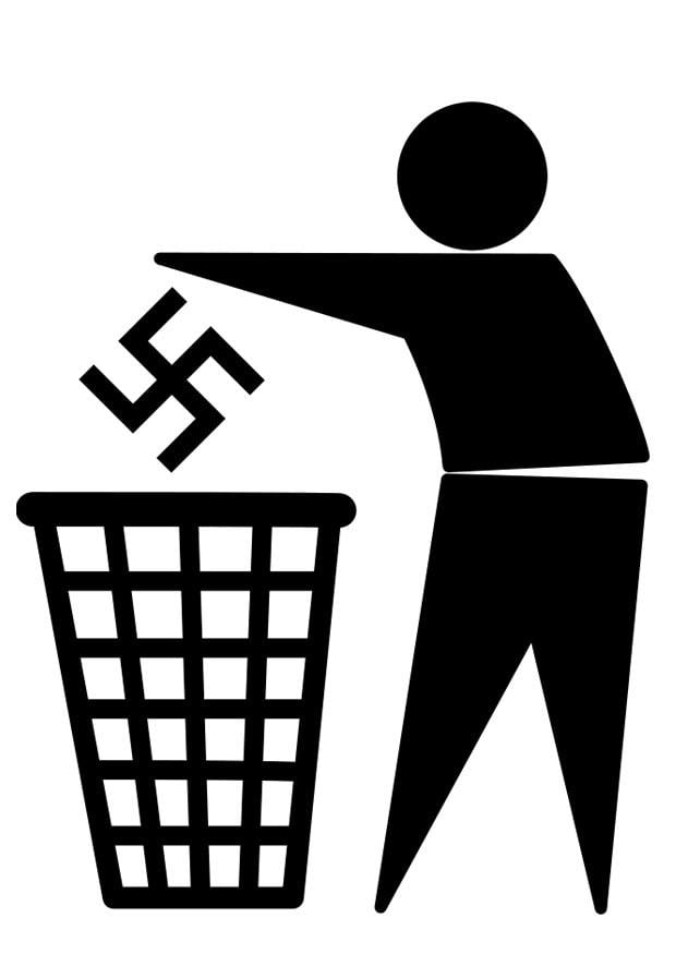 Coloriage logo de lantifacisme