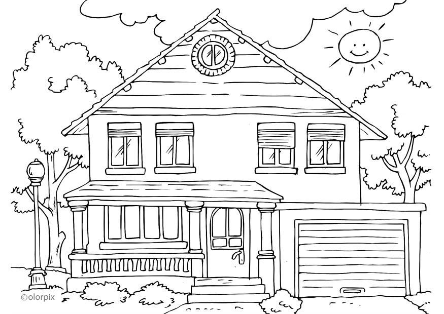 Coloriage maison - extA©rieur