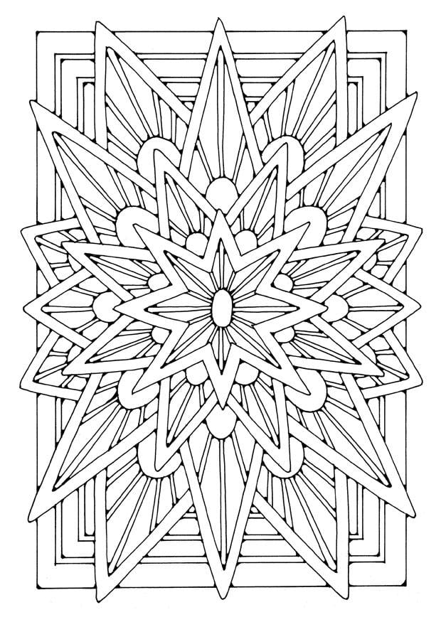 Coloriage mandala - A©toile