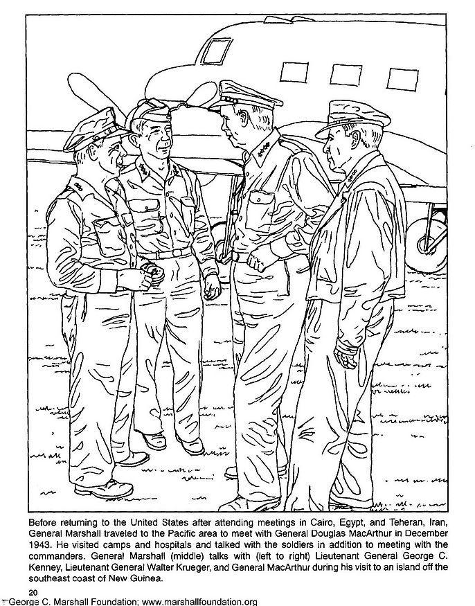 Coloriage marshall, kenney, krueger, macarthur