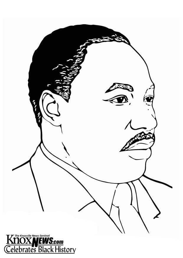 Coloriage martin luther king, jr