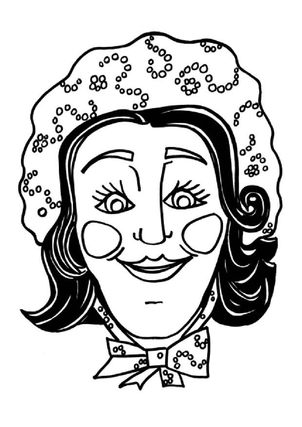 Coloriage masque de catherine