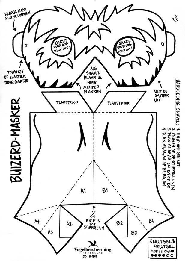 Coloriage masque doiseau