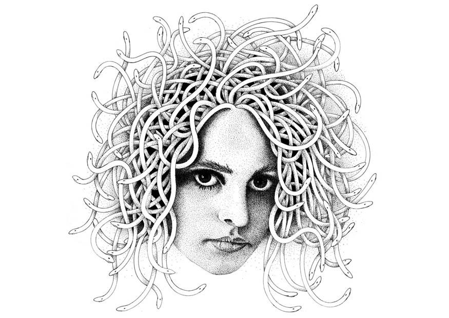 Coloriage medusa