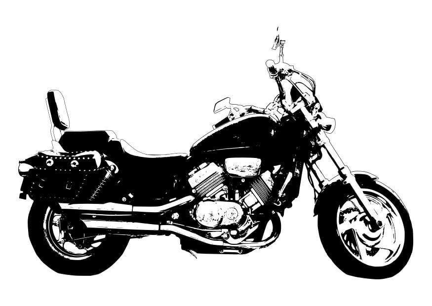 Coloriage moto - honda magna