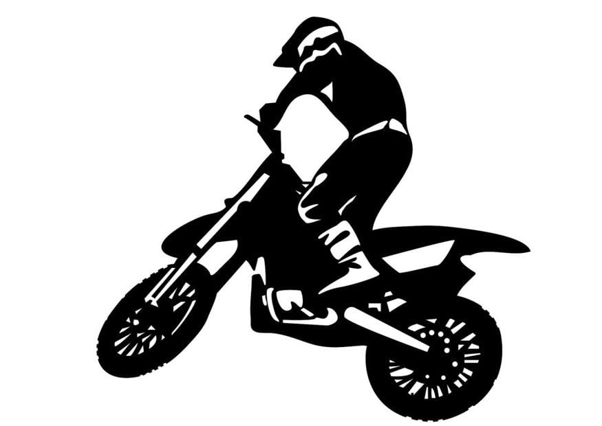 Coloriage motocross