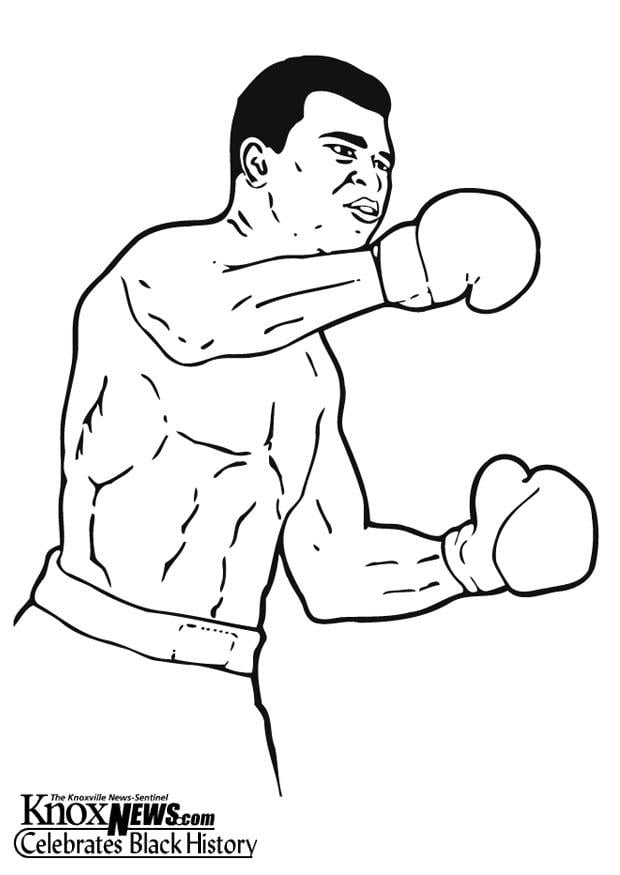 Coloriage muhammad ali