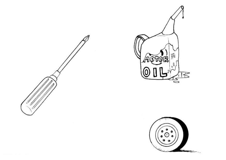 Coloriage outils de garagiste