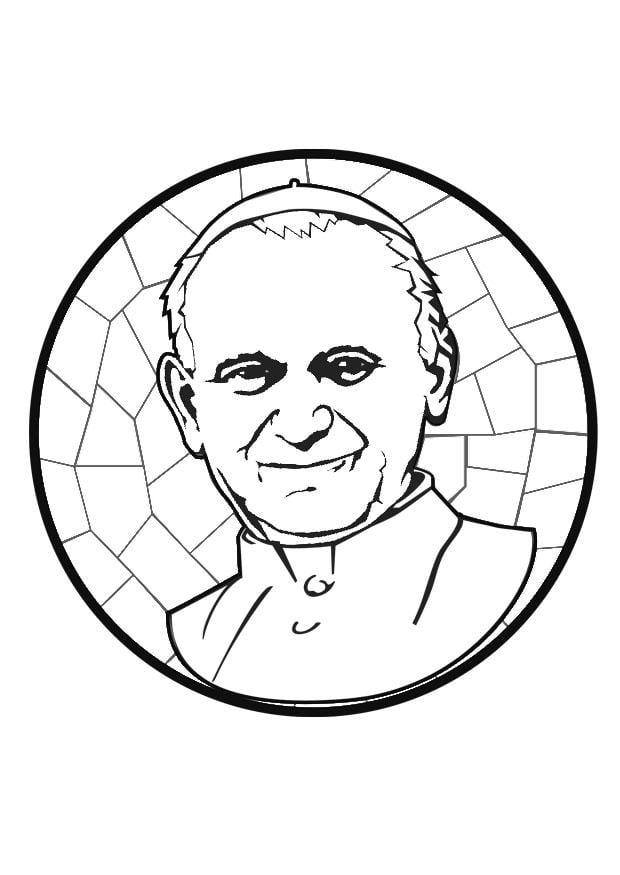 Coloriage pape jean paul ii