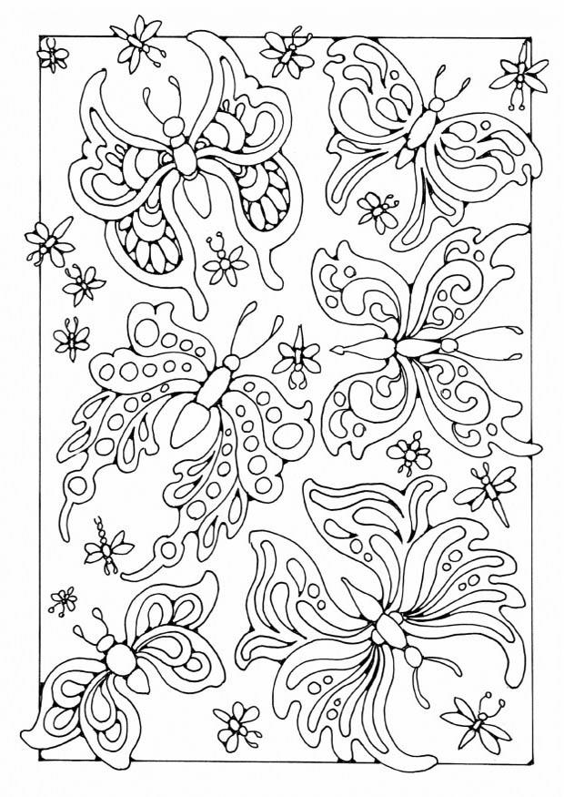 Coloriage papillons