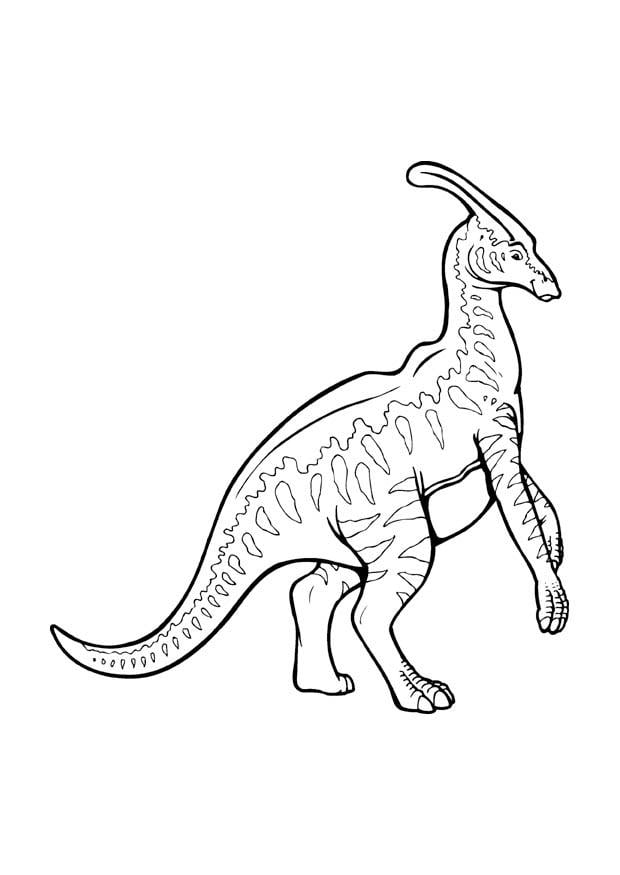 Coloriage parasaurolophus