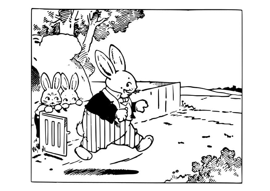 Coloriage pA¨re lapin