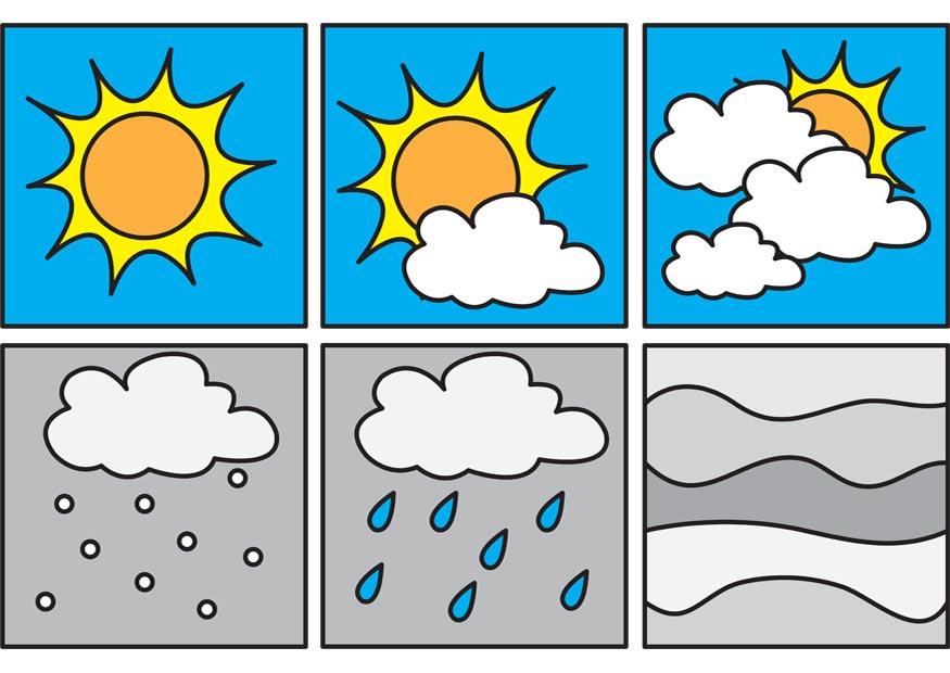 Coloriage pictogramme temps 2