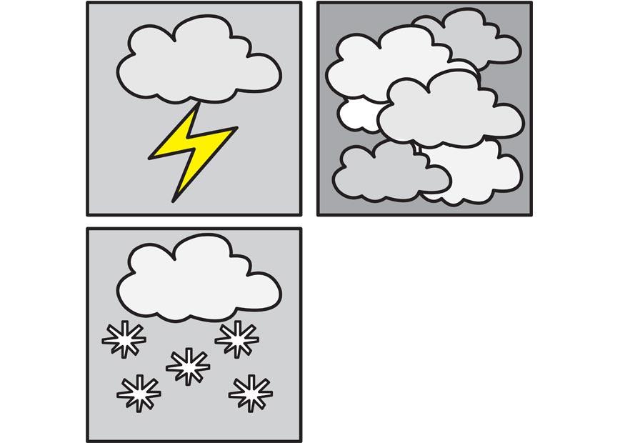 Coloriage pictogramme temps 3