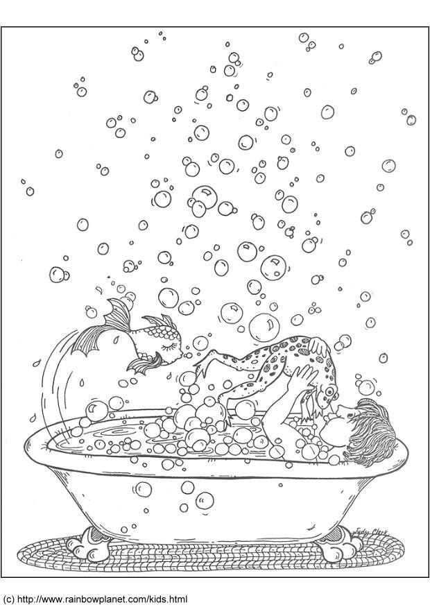 Coloriage plaisirs du bain