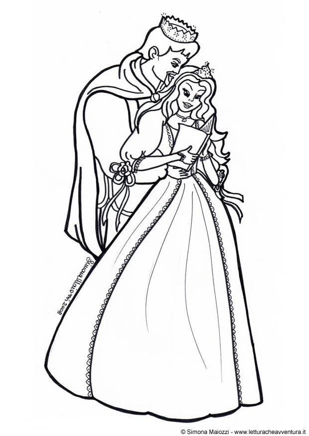 Coloriage prince et princesse