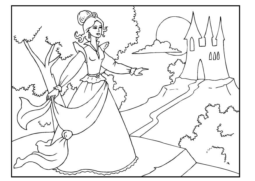 Coloriage princesse