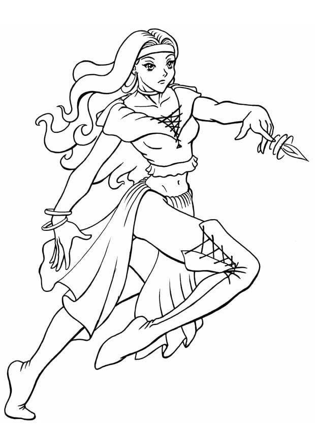 Coloriage princesse