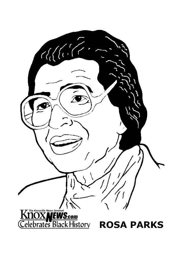 Coloriage rosa parks