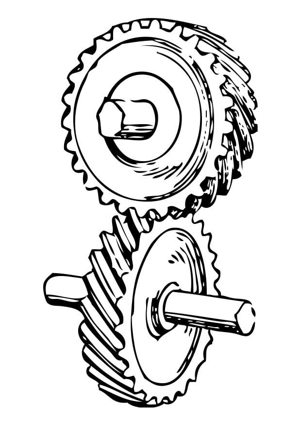 Coloriage roue dentA©e