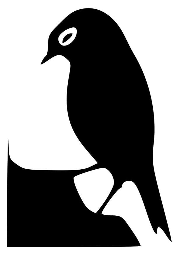 Coloriage silhouette doiseau