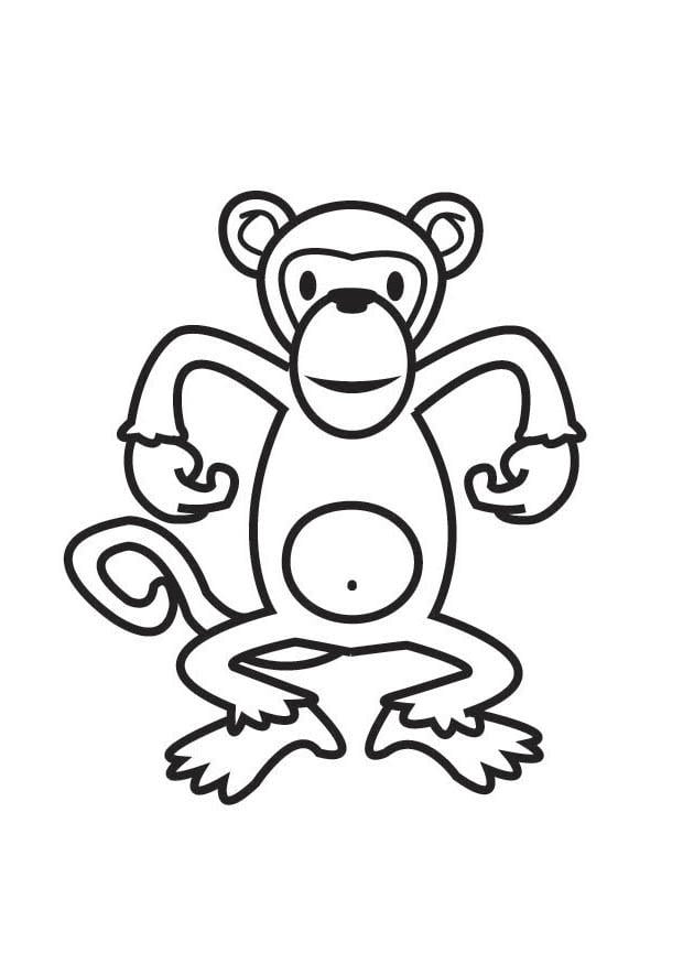 Coloriage singe