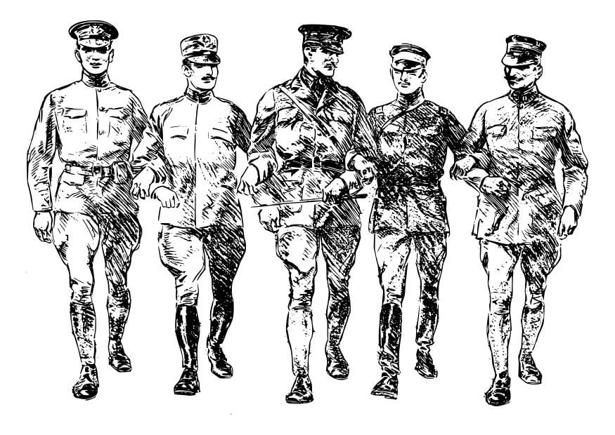 Coloriage soldats de la premiA¨re guerre mondiale