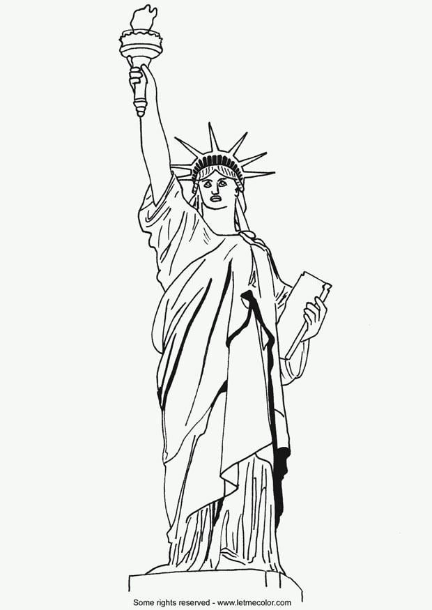 Coloriage statue de la libertA©