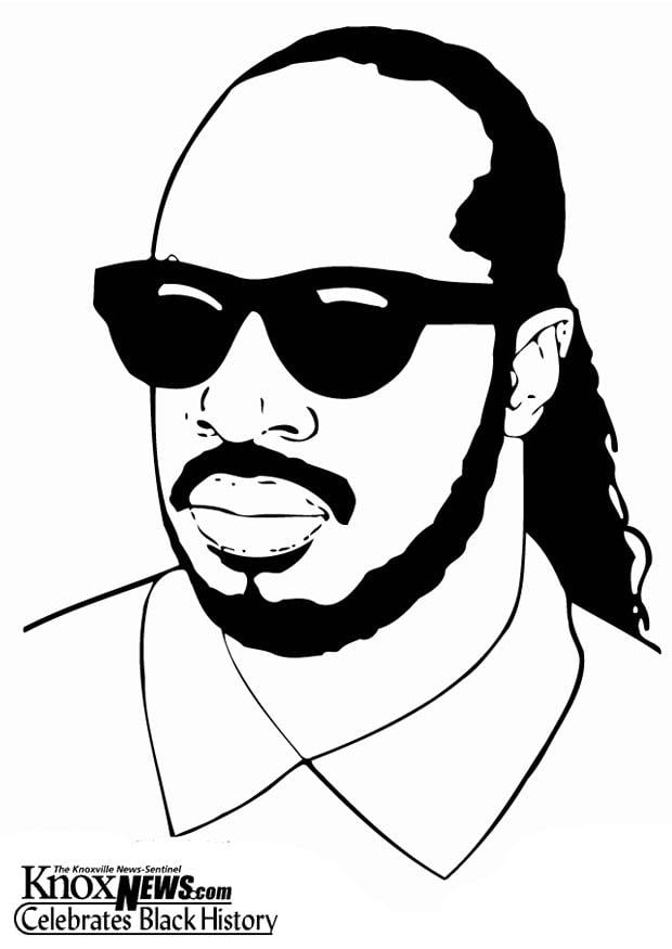 Coloriage stevie wonder