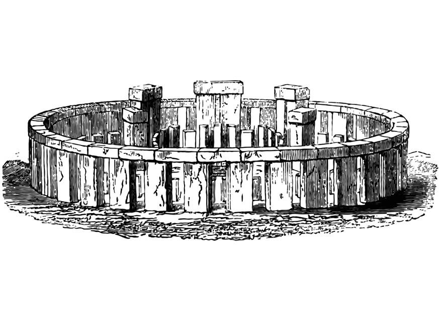 Coloriage stonehenge rA©parA©