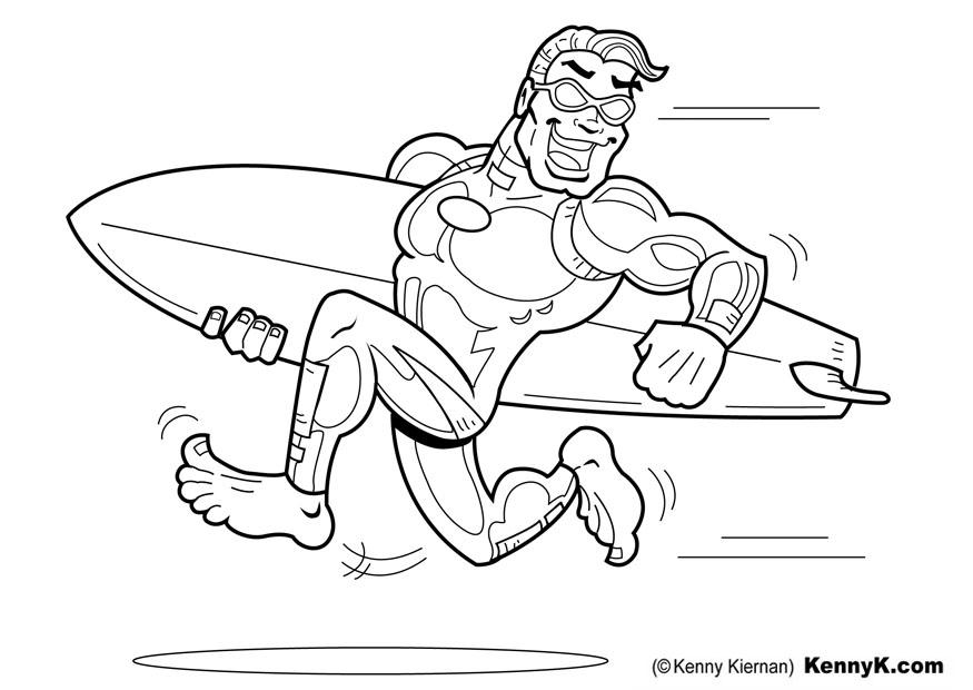 Coloriage surfeur