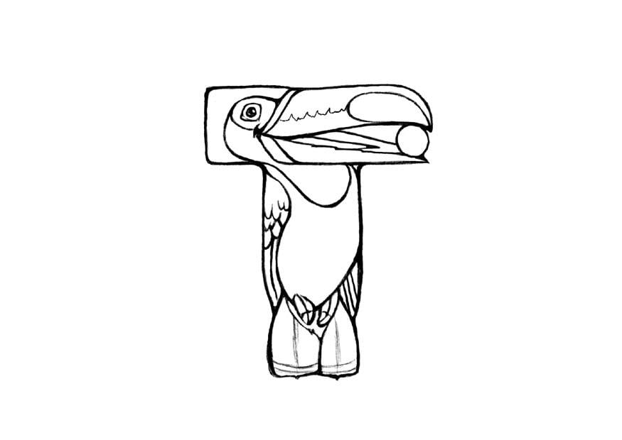 Coloriage t-toucan