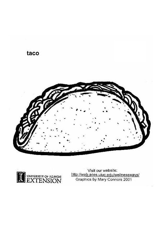 Coloriage taco