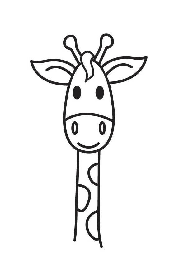 Coloriage tAªte de girafe