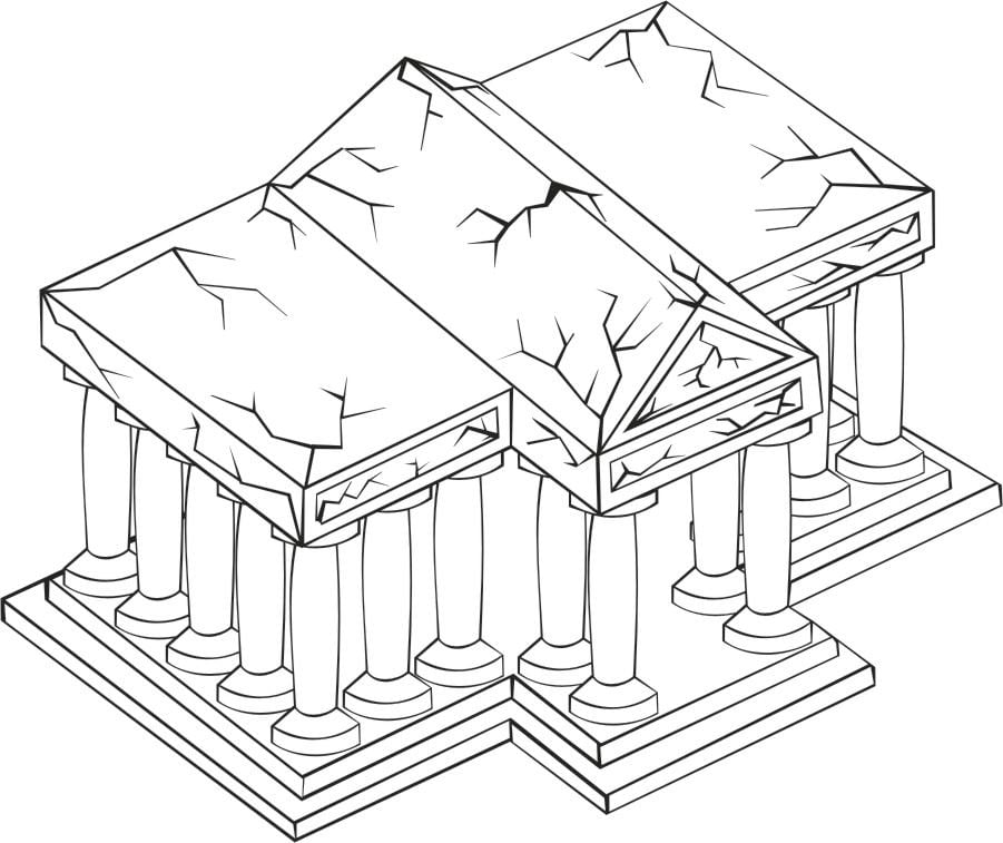 Coloriage temple