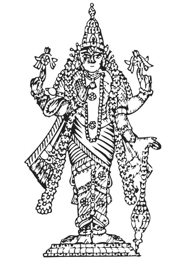 Coloriage vishnu