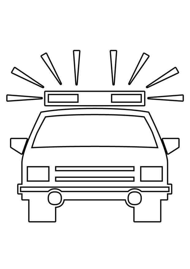 Coloriage voiture de police